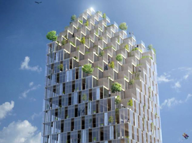 34ώροφος ουρανοξύστης από ξύλο!