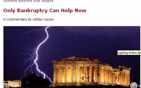 Μόνο η χρεοκοπία μπορεί να βοηθήσει την Ελλάδα
